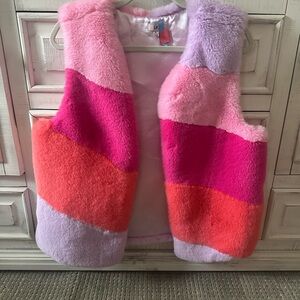 Colorful Faux Fur Vest